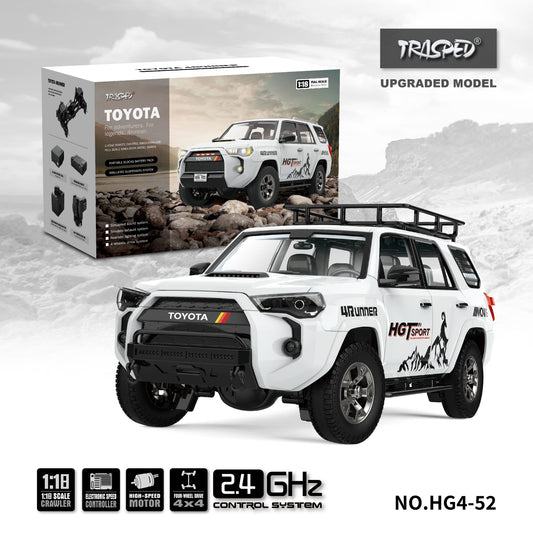 1/18 HG 4x4 RC Off-road Vehicles Remote Control Crawler Car Simulation DIY Model 4Runner Upgraded Ver Painted Assembled