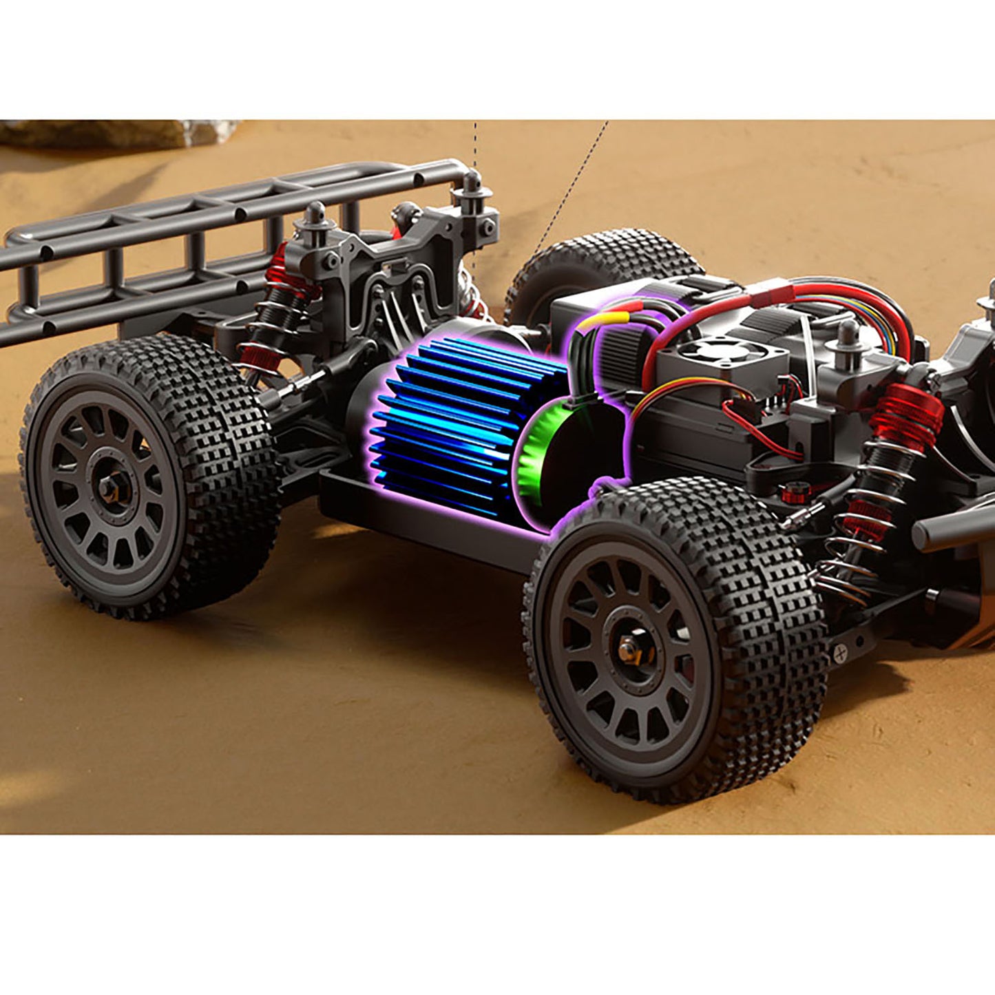 1/14 RC Pickup Truck 40km/h 4*4 Remote Control Off Road Vehicle Q130C 2847 Brushless Motor 45A ESC LED Lights Battery RTR Car