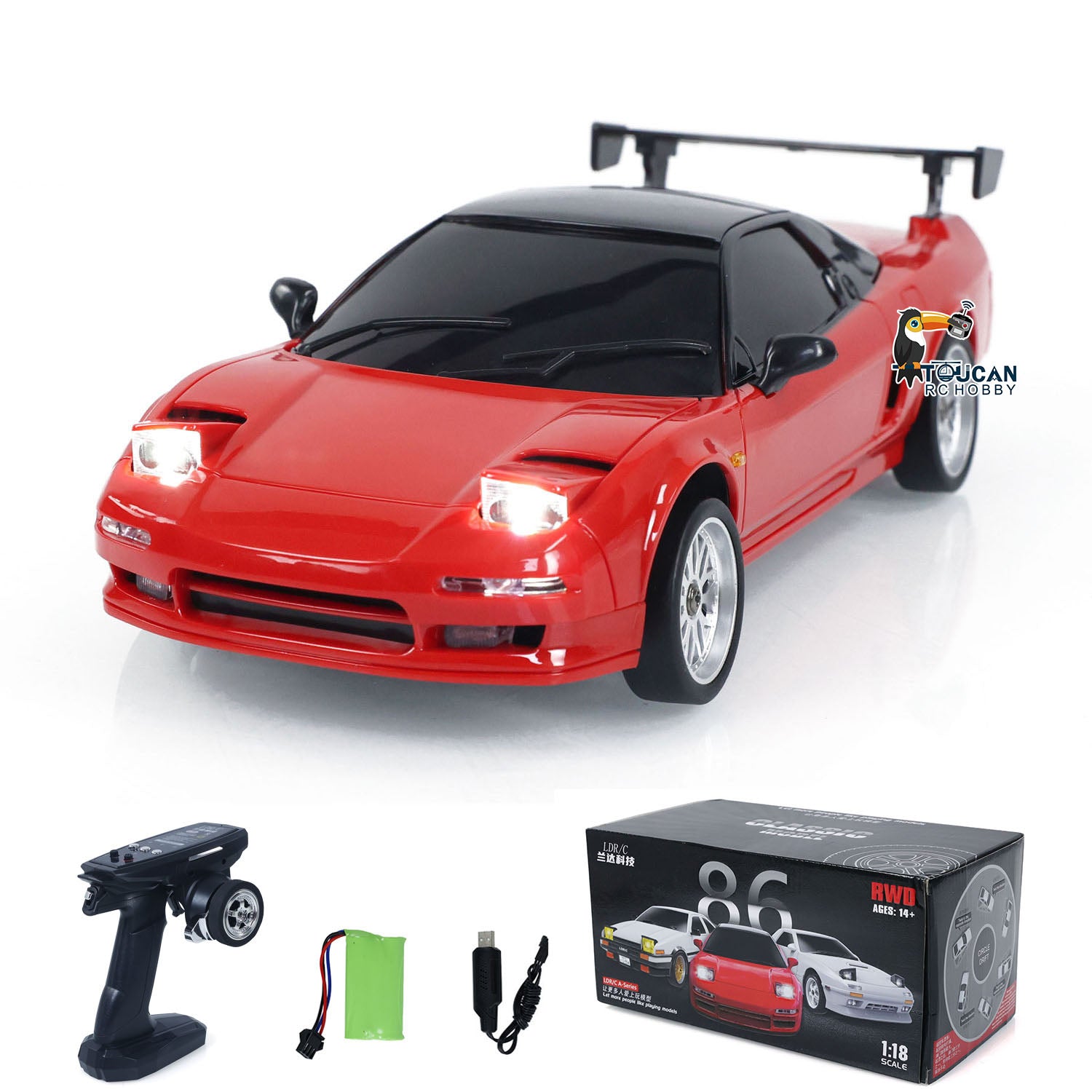 US Stock LDRC LD1803 2WD RC Drift Car 1:18 Wireless Control Racing