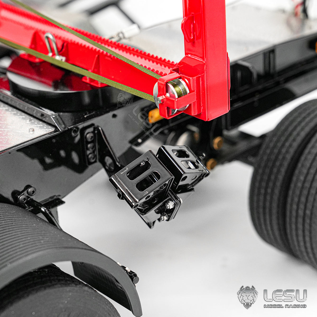 TOUCAN RC HOBBY LIMITED-TIME SALE LESU A0052 1/14 Metal Hydraulic RC Timber Transport Truck Mounting Base with 8CH Reversing Valve Grapple 360 Degree Crane 2Axles Trailer