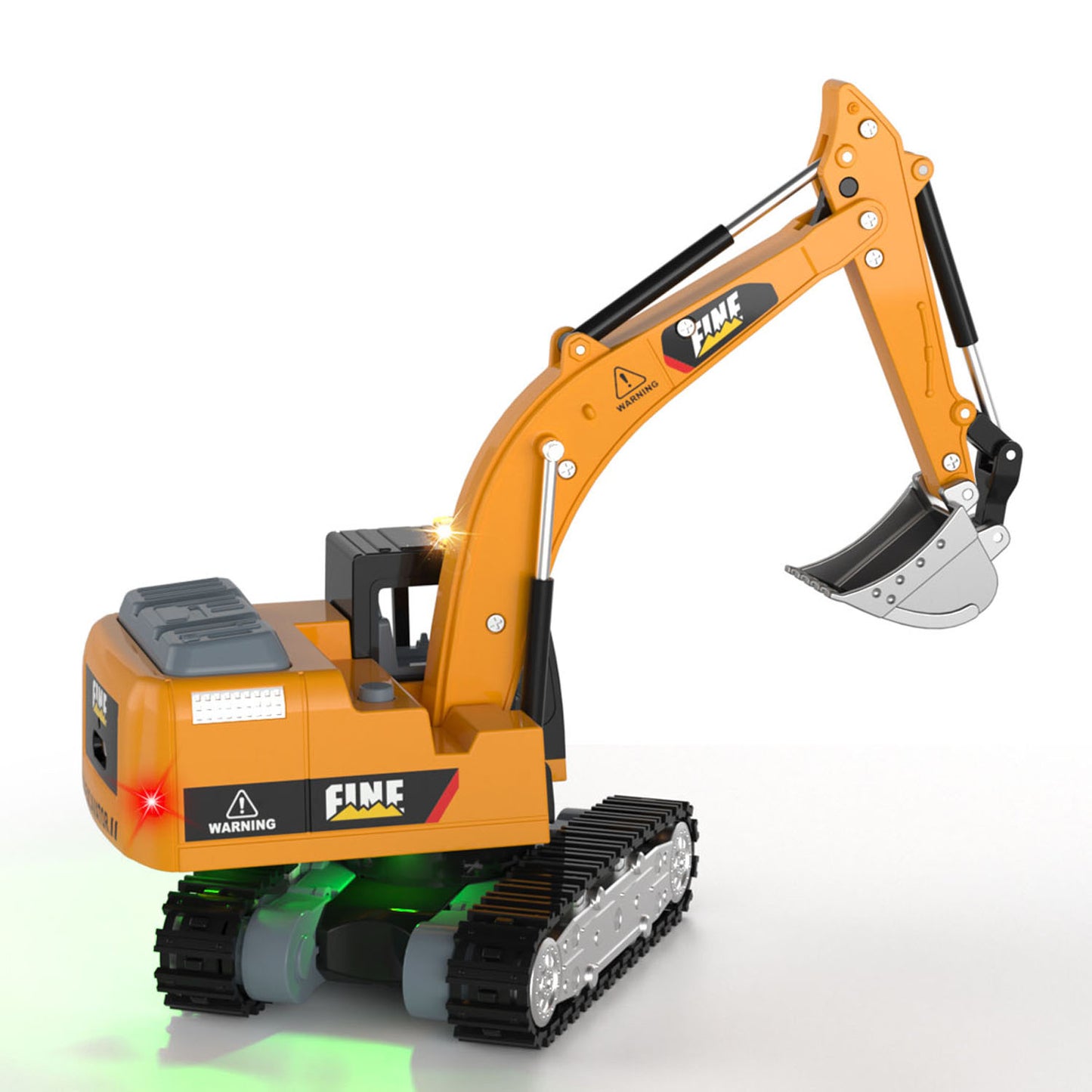 HG4-301 1/64 Alloy Electric RC Tracked Excavator Ready to Run Light Sound Unit Remote Control Digger Battery Multi Color Model