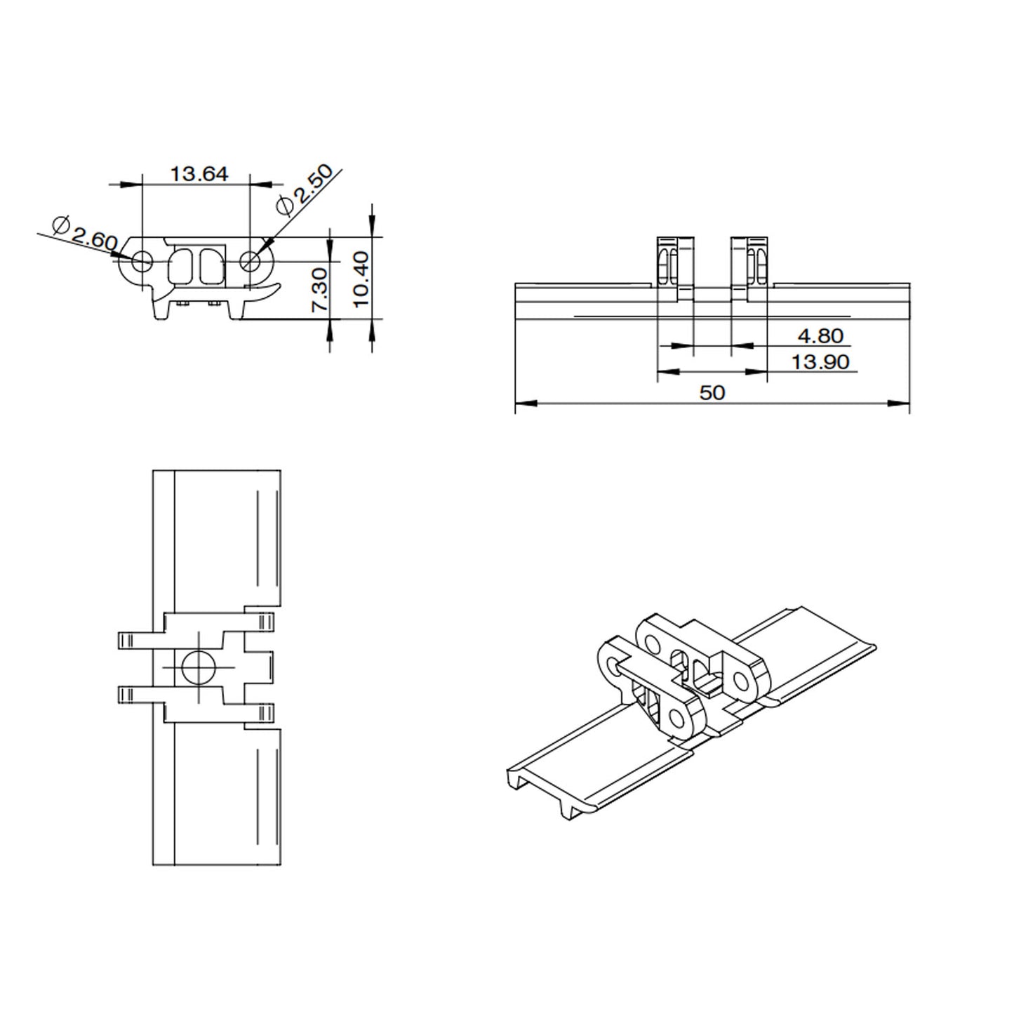 CUT Model Metal Zinc Alloy Tracks 50MM/35MM for 1/14 RC Hydraulic Excavator LR914 C914 Digger Model JDM-208 920 DIY Parts for Serious Enthusiast