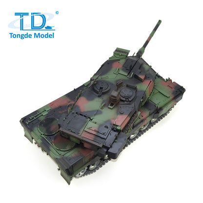 1/16 Tongde RC Battle Tank German Leopard 2A7 Remote Control Military Panzer 320 Rotation DIY Hobby Model