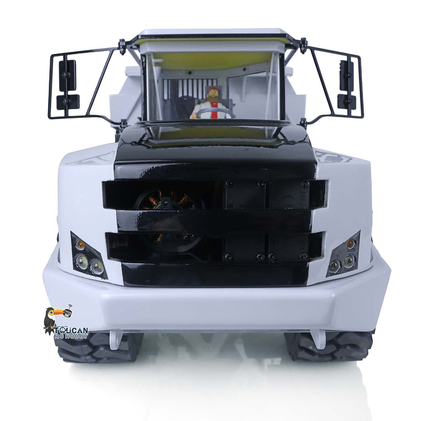 XDRC 6X6 A40G 1/14 RC Metal Hydraulic Articulated Truck Radio Controleld Dumper Model Motor ESC Lights Construction Vehicles