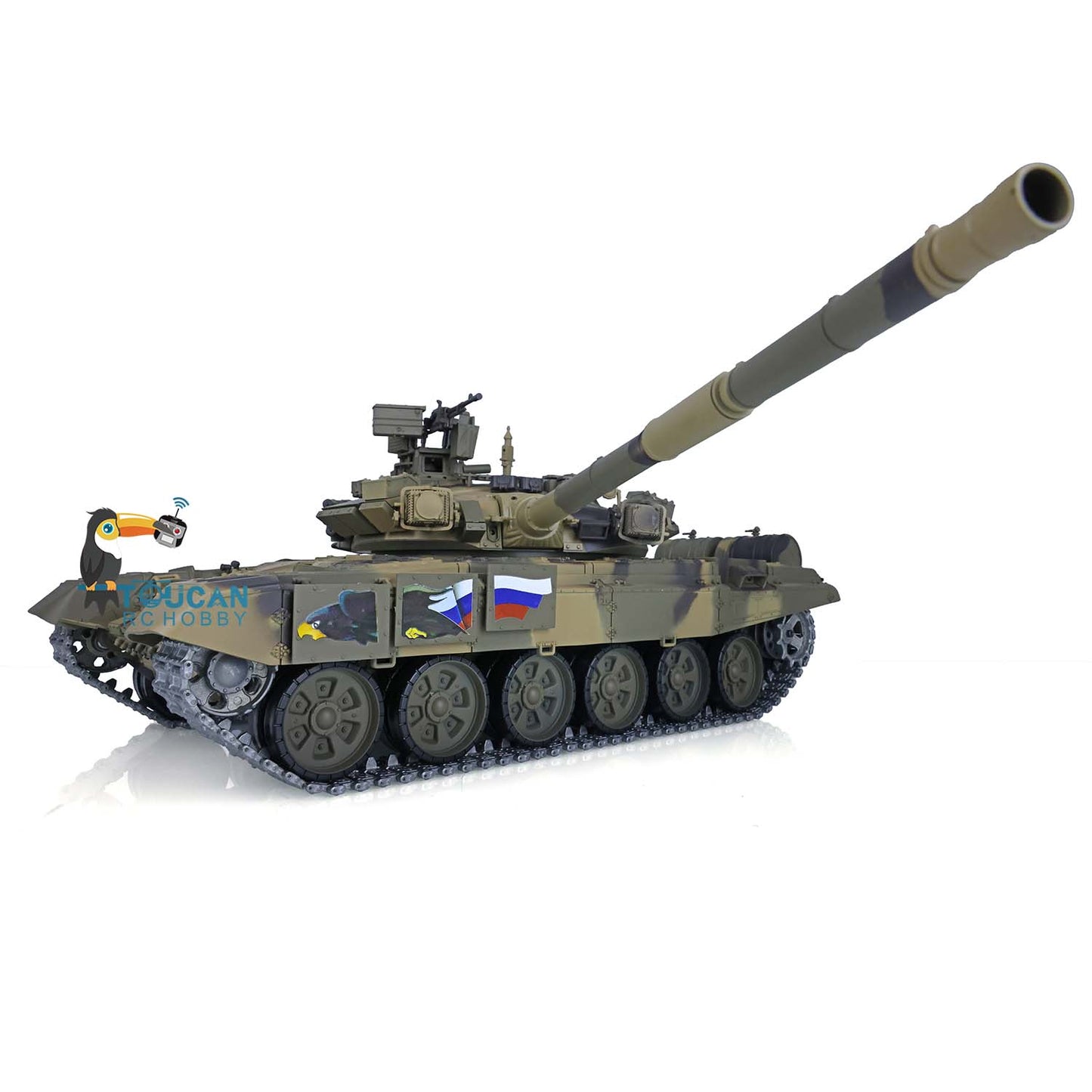 TOUCAN RC HOBBY Henglong 1/16 TK7.0 Promotion Russia T90 3938 RTR RC Tank Infrared Combat BB Smoke Metal Sprockets Idlers Wheels Linkages Tracks Steel Gearbox