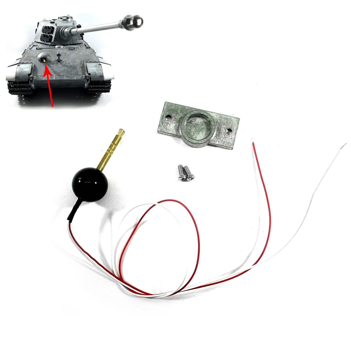 Mato 1/16 Tool Set Machine Gun LED Light Sprocket Hubs Parts German King Tiger RTR Radio Control Tank