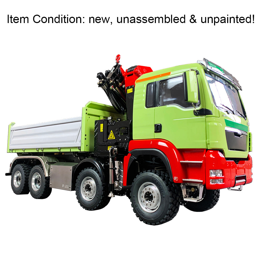 LESU 8X8 RC Hydraulic 3-Ways Dump Truck 1/14 for MAN Remote Control Crane Tipper