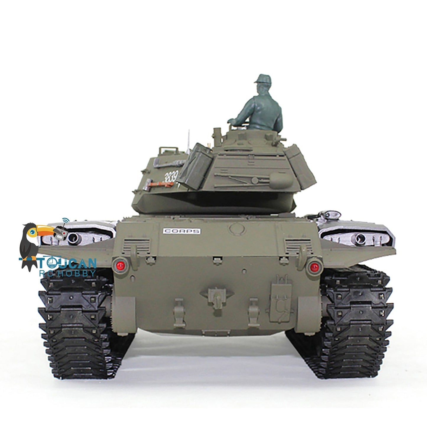 TOUCAN RC HOBBY Henglong 1/16 TK7.0 Plastic USA Walker Bulldog M41A3 RTR RC Tank 3839 with Barrel Recoil Infrared Combat Sound Light BB Unit Smoke