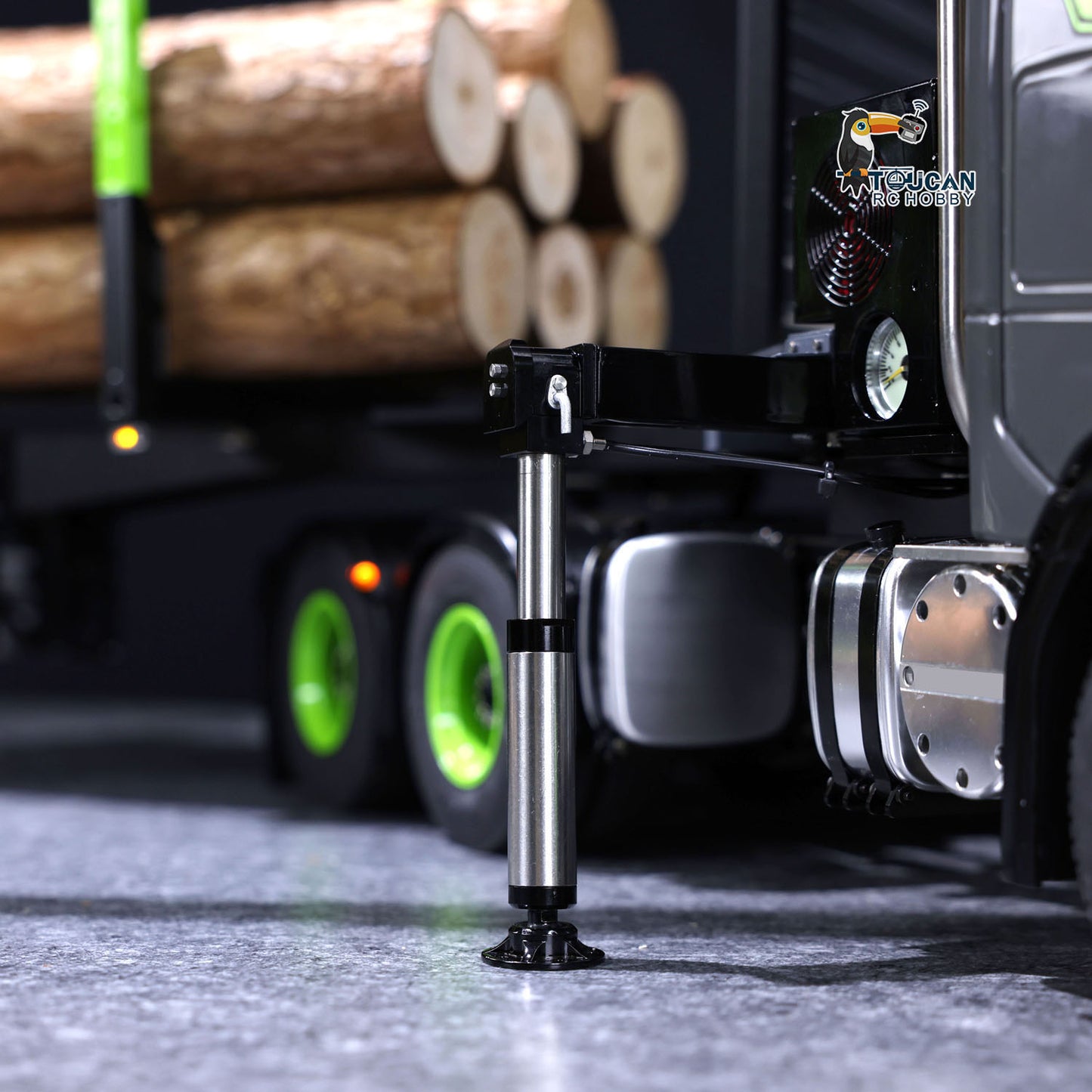 Toucan 6X6 Metal Chassis 1/14 Remote Control Tractor Truck 770S Hydraulic Crane Logging Trailer RC Electric Vehicle Model Light Sound