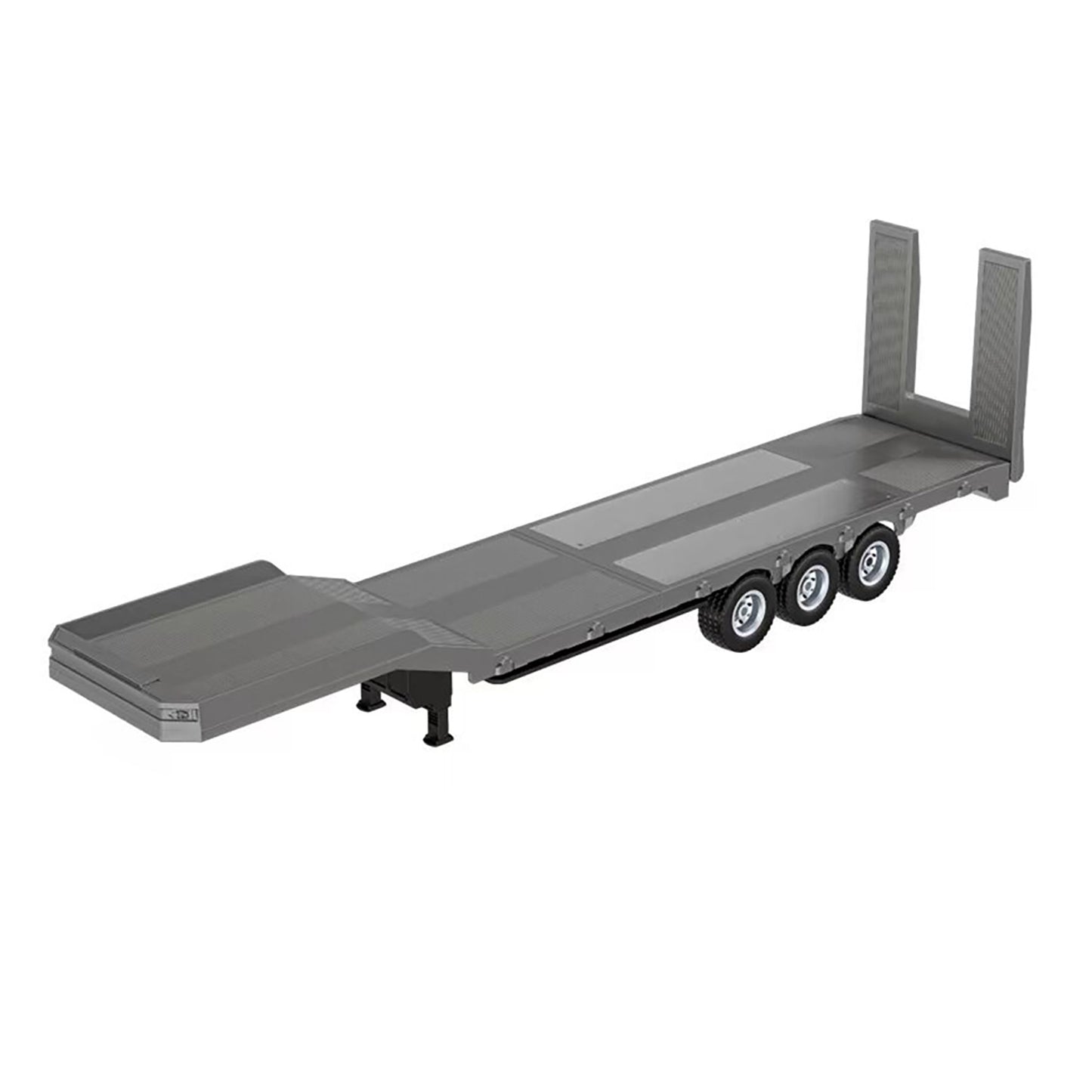 US Stock 73.5CM Plastic Semi Trailer Flatbed 1502 for 1/18 Remote Control Tractor Truck HUINA 1501 Electronic Support Legs Tail Board