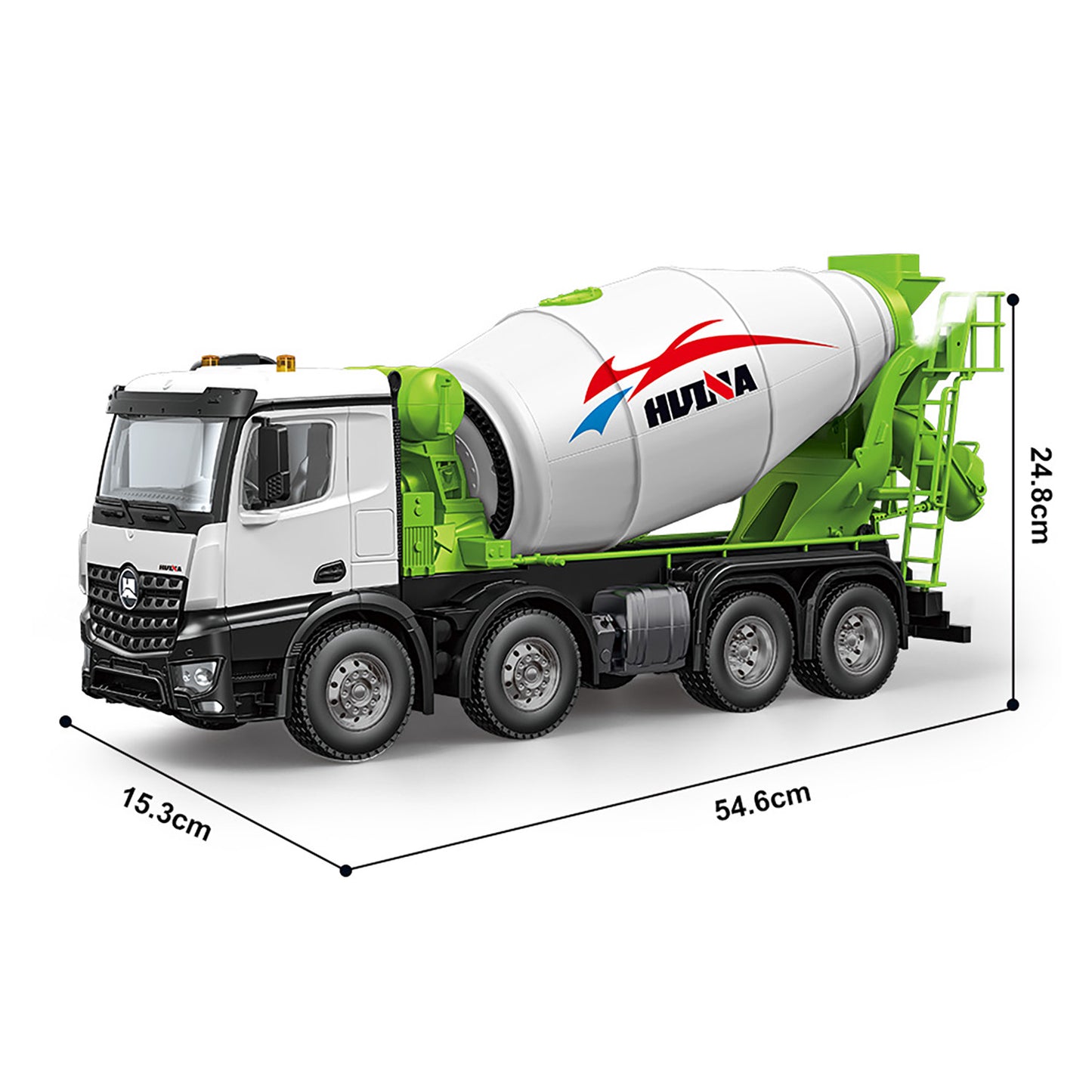 In Stock Metal 1/14 RC Mixer Truck RTR 2.4GHz Radio 12CH Light Sound Effects Remote Control Agitating Lorry Finished Model Toys Battery