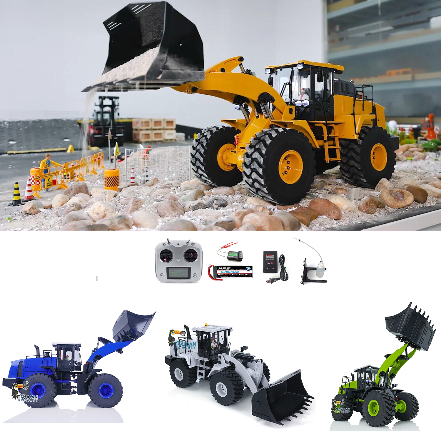 Metal 1 14 Scale WA470 RC Hydraulic Loader 980L Ready to Run XDRC Cons TOUCAN RC HOBBY