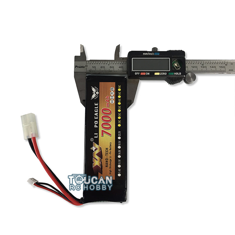 US Stock 7.4V 7000MAH Lipo Battery for 1/16 Henglong RC Tank Remote Control Military Vehicle Electronic Parts Hobby Model