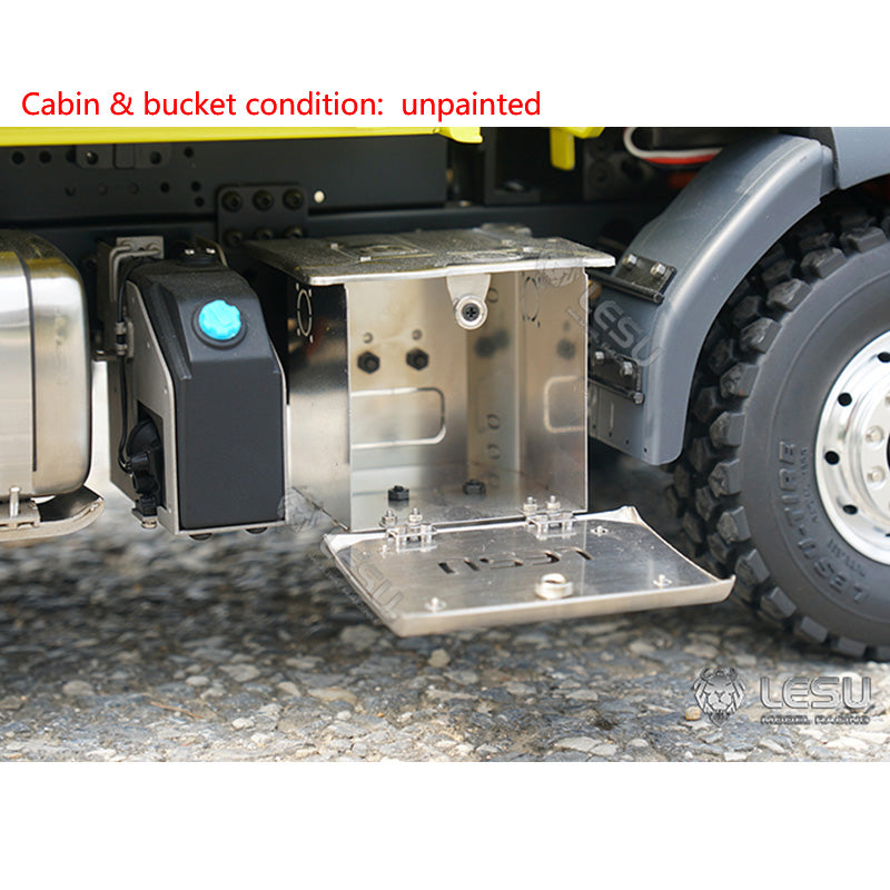 LESU 1/14 4*4 Metal RC Dumper Radio Controlled Hydraulic Tipper Truck Electronic Car Model Light Sound System ESC Motor Servo DIY Toys Gift Adult