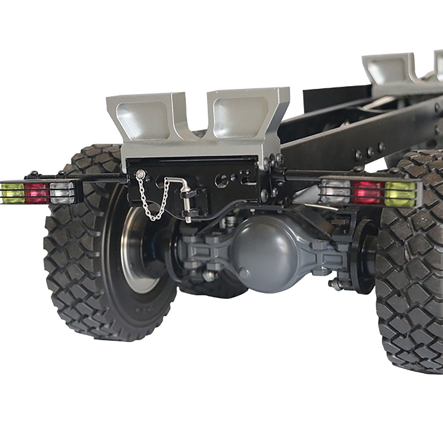 JDModel Metal Realistic Tail Beam with Rear Hook/Wheel Hub Suspension Set of 1/14 Remote Control Tractor Truck Upgraded Parts