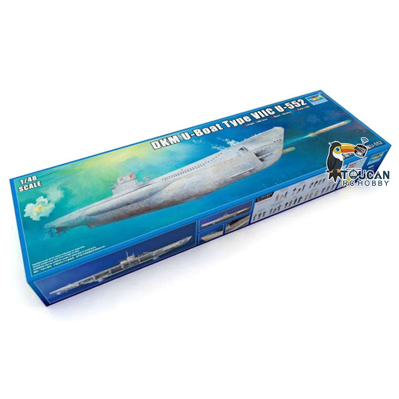 US STOCK Trumpeter 06801 1/48 Scale New Unassembled Unpainted German DKM U-Boat VIIC U-552 Submarine Warship Static Model Toys