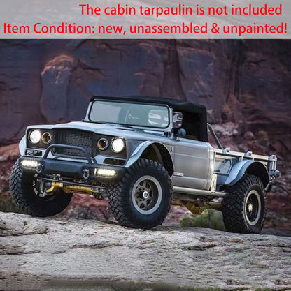 TWOLF 1/8 4x4 RC Off-road Vehicles M715 4WD Remote Control Crawler Climbing Car Model KIT Two-speed Transmission