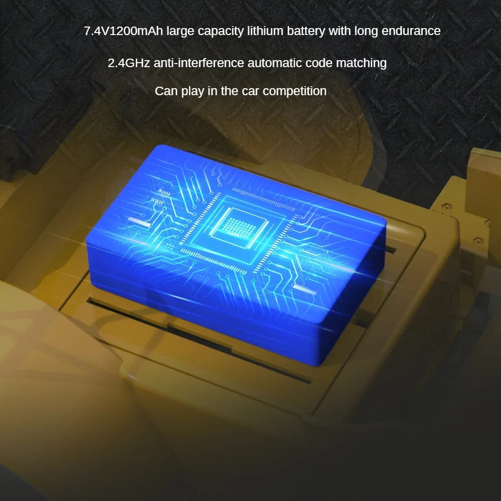 US Stock 1/16 L260H Double Eagle E592 RC Loader Remote Controlled Electric Car Hobby Model Light Sound