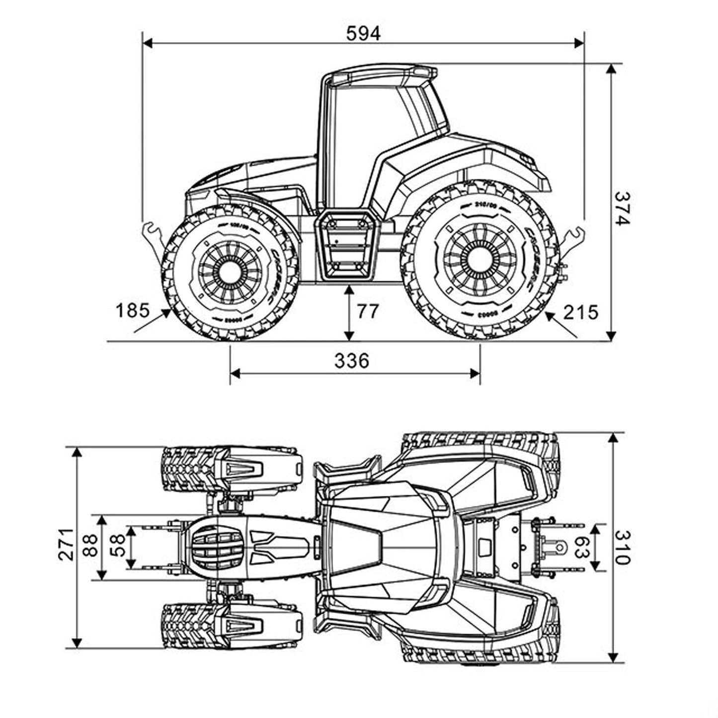 US STOCK CROSSRC 1/8 RC Tractor TL4 Iron Bull Remote Control Model Car Light Motor 2Speed Emulated Agricultural Vehicles