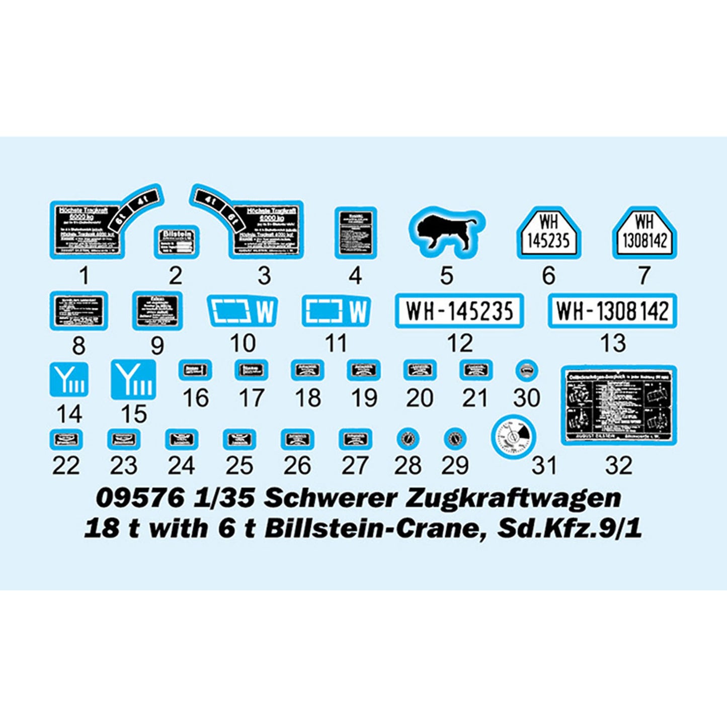 Trumpeter 1/35 09576 Static Plastic Model 18 Ton Semi Tracked Truck with 6 Ton Crane DIY Car Vehicle Model Kit Unpainted