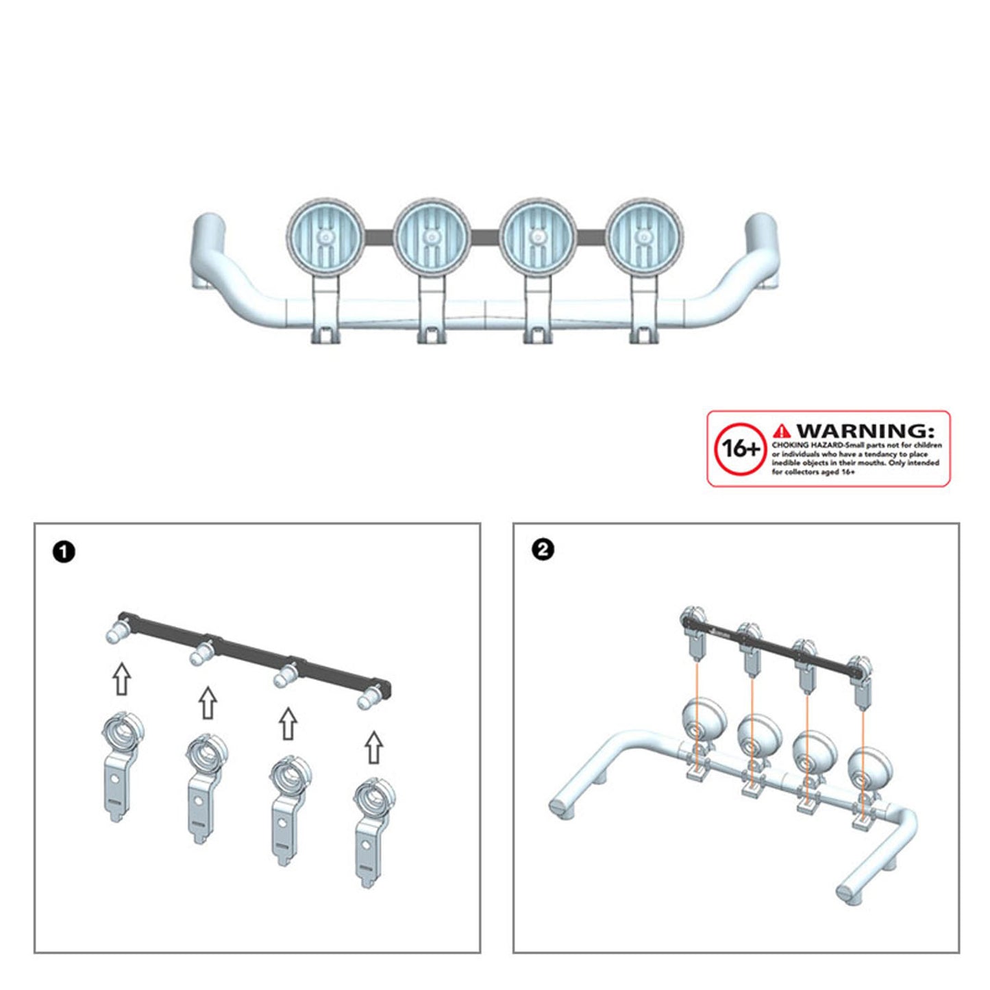5V LED Plastic Roof Spotlight Board for 1/14 DIY TAMIYA Remote Control Tractor Truck 4151 56366 Model Vehicle Car Parts Upgrade