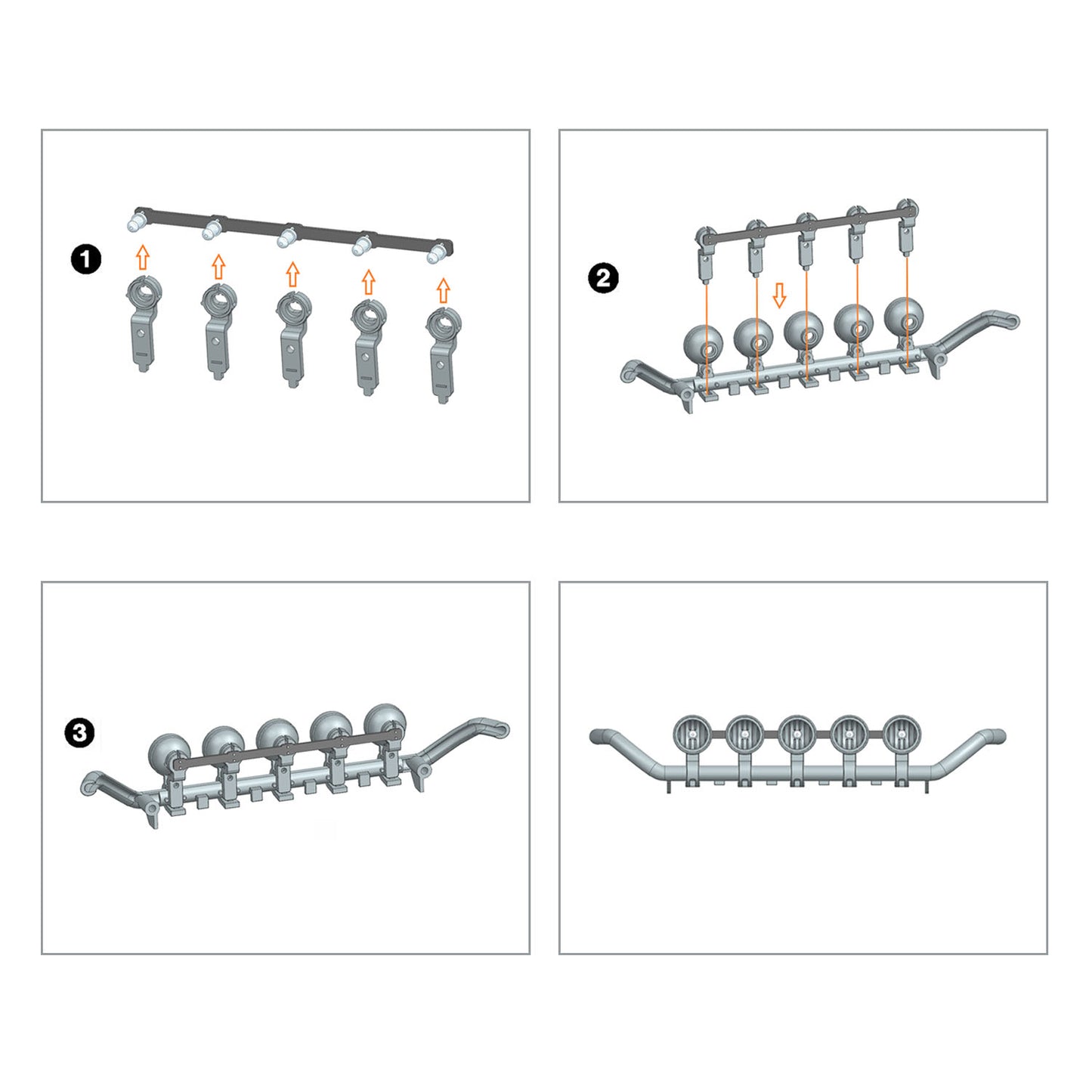 3-7V LED Plastic Head Lamp Spotlight Board for DIY TAMIYA 1:14 Remote Control Tractor Truck Model 3363 56348 Car Upgrade Parts