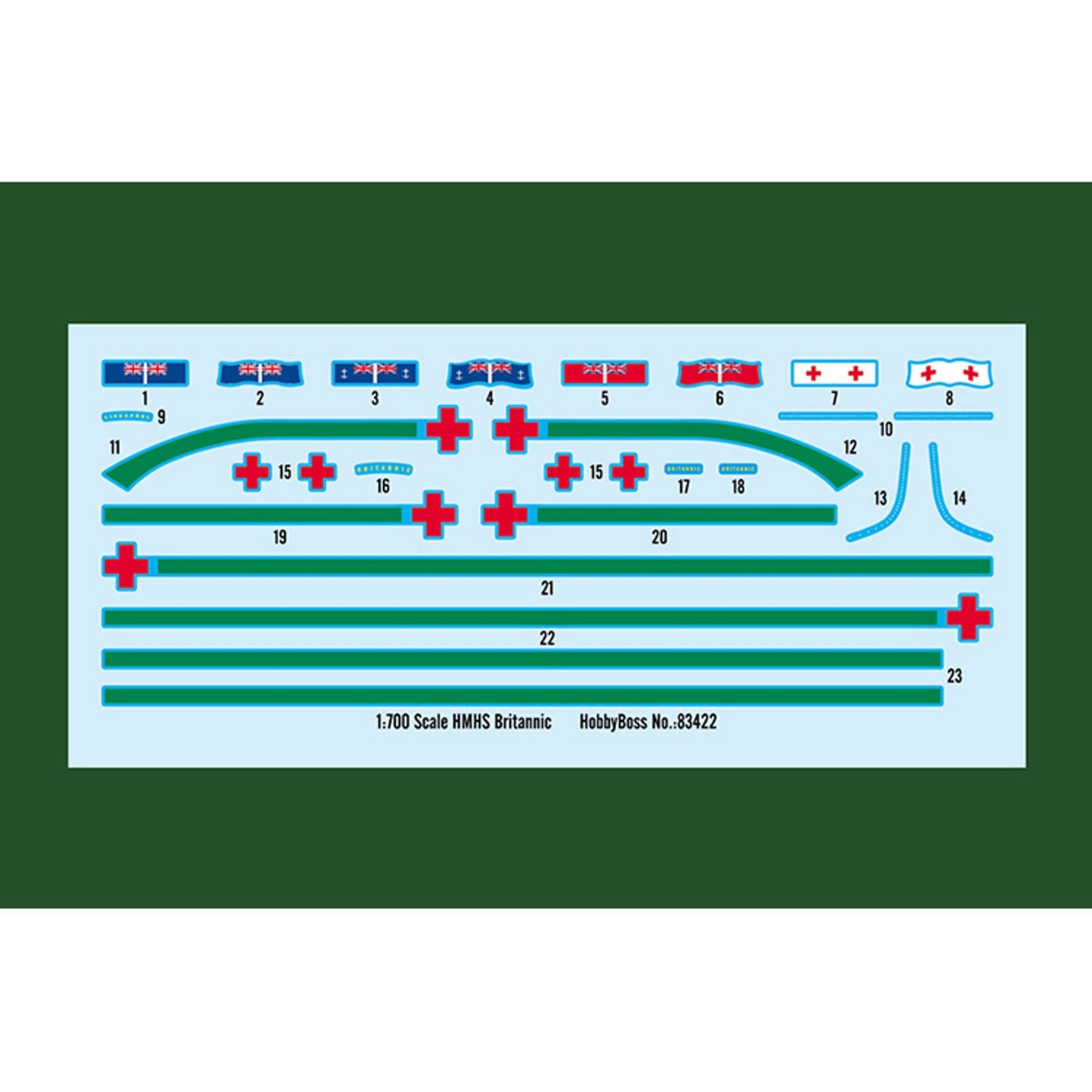 Hobby Boss 83422 1/700 Royal Hospital Ship Britannic Plastic Static Model Warship Kit DIY Toys Unassembled Detailed Accessories