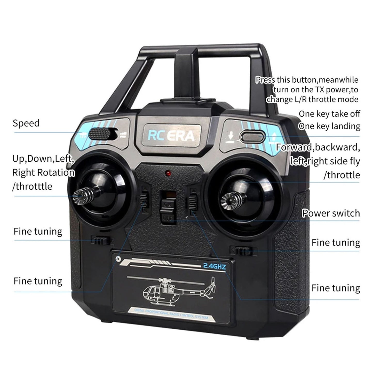 IN STOCK RC ERA Remote Control Helicopter C187 Gyroscope Stabilization Altitude Hold Charger Model Aircraft EC135 Suitable for Beginners