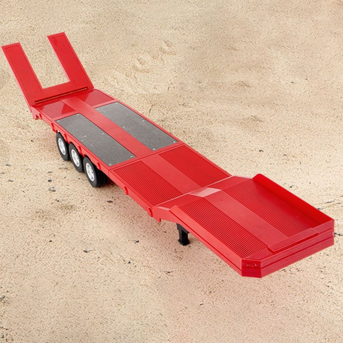 Fast Free Shipping 3 Axle Plastic Semi Trailer Flatbed 1502 for 1/18 Remote Control Tractor Truck HUINA 1501 RC Lorry Car Model Upgrade Parts