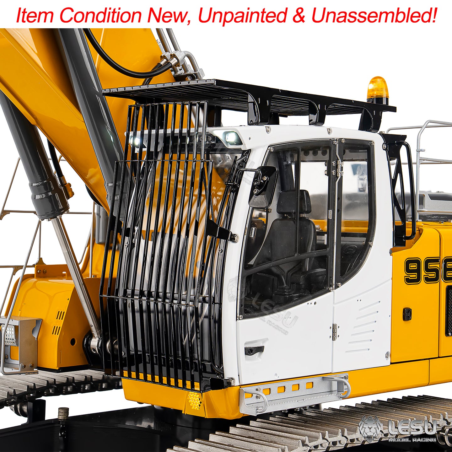 LESU Aoue LR956 1/14 Radio Controlled Dual Pumps Hydraulic Excavator KIT Metal 3 Arms RC Digger Model 4+3CH Valve Light GPS