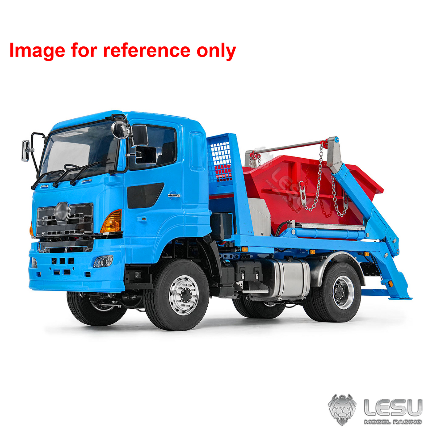 LESU 1/14 Z0067 Z0069 Metal 4X4 RC Hydraulic Skip Loader Truck Swing Arm Garbage Dumper 4CH Valve Light Sound Hub Reduction Axle Lock
