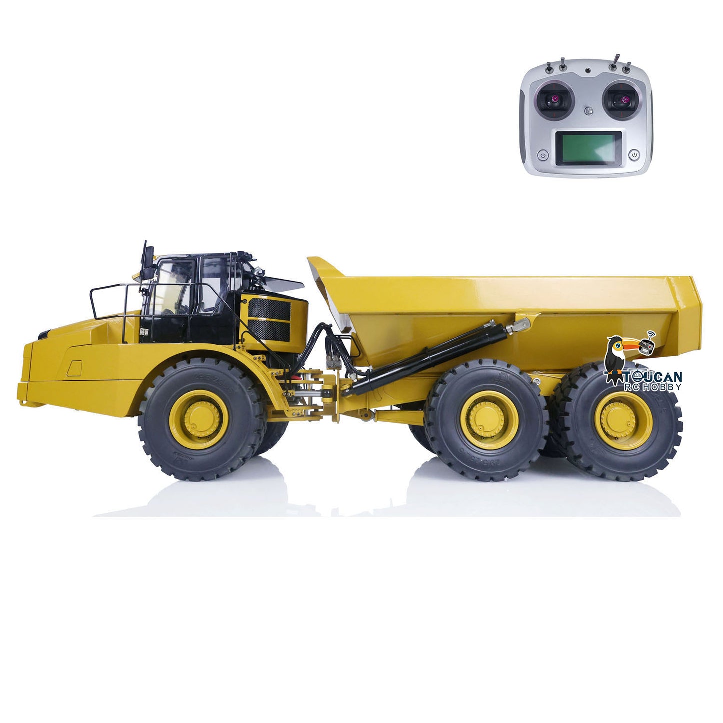 1/14 Radio Controlled Articulated DIM K745 6*6 Almost Ready To Run 2.4Ghz Metal Hydraulic Truck Pump Valve Cylinder Sound Light