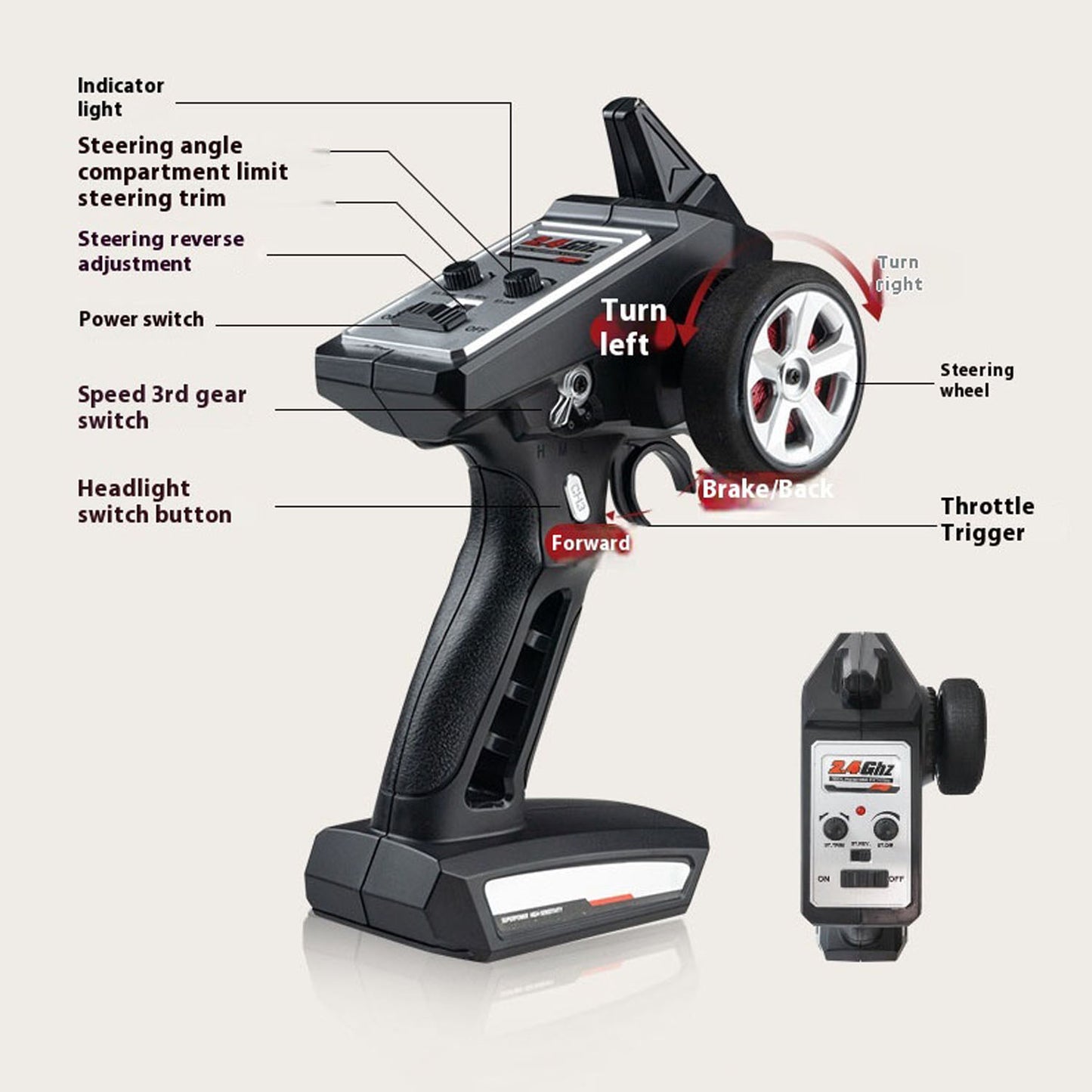 US Stock 12.6 Inches PVC Shell SCY 16304 1/16 AWD Remote Control Drift Car RC Model Vehicle 380 Brushed Motor 30A ESC Ball Bearing RTR