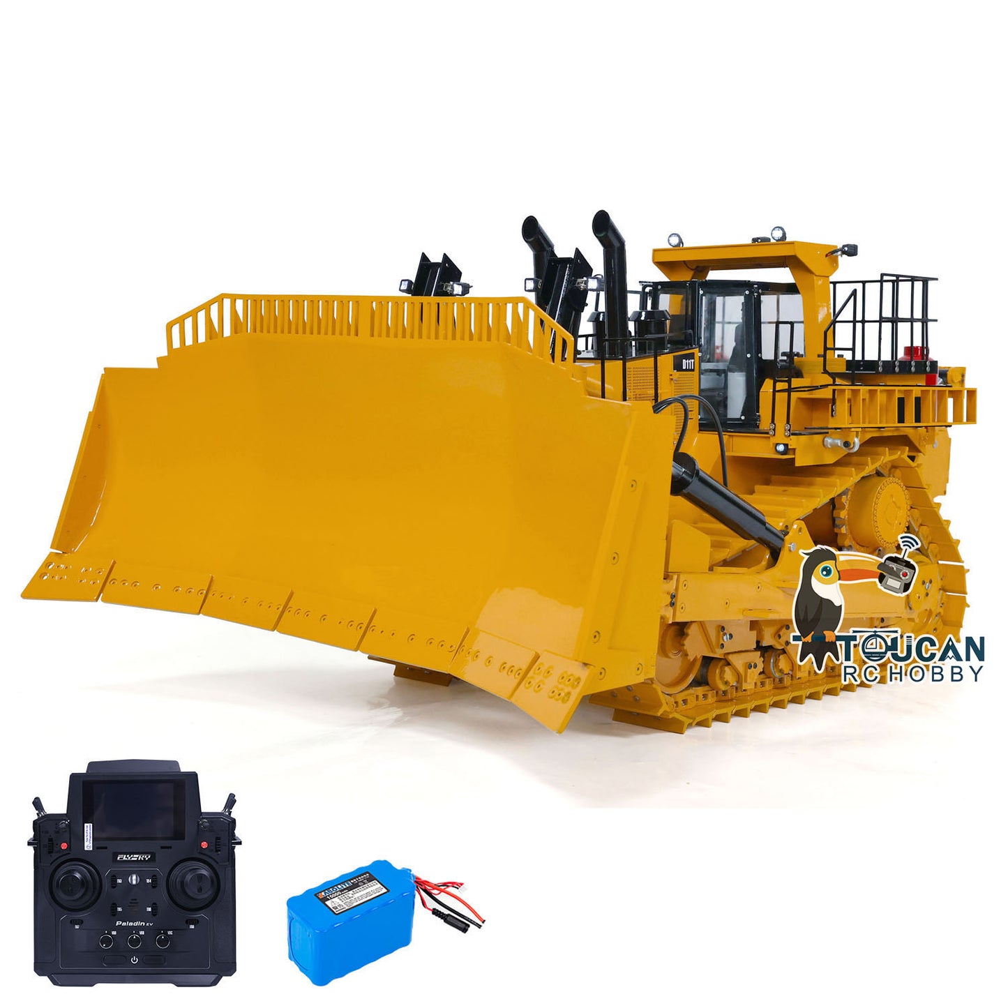 Toucan Hobby DT11 1/10 RC Hydraulic Bulldozer Heavy Duty Giant PL18EV Remote Control Dozer Car Model Assembled Painted Toy