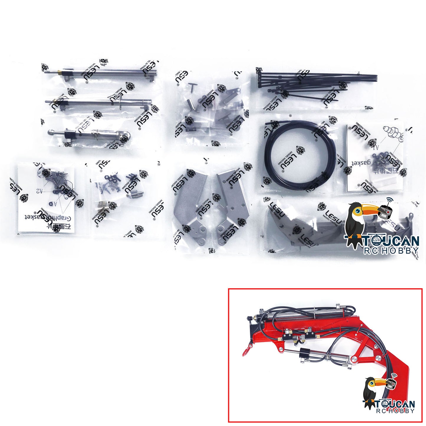 LESU Luffing Jib Crane Kit A0014 for 1/14 RC Hydraulic Mahicne Radio Controlled Dump Truck Contruction Vehicles