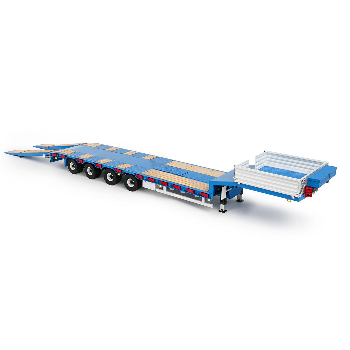 TOUCAN RC HOBBY LESU Metal 1/14 RC Trailer A0054 Hydraulic Lifting Tailboard 4 Axles Steering Available for DIY RC Tractor Truck Lorry Car Model