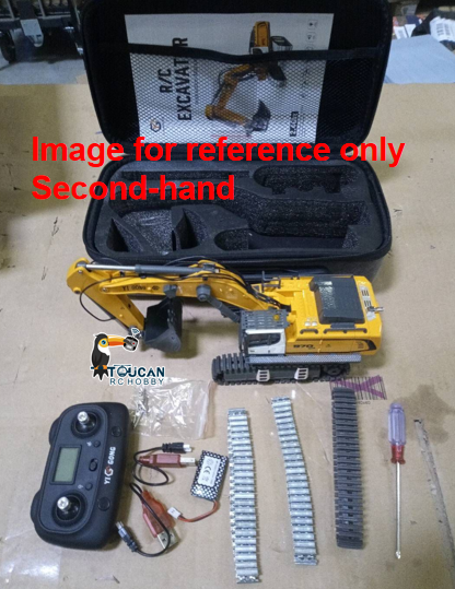 Fast Free Shipping Second Hand EU Stock 1/50 RC Excavator K970 Engineering Vehicle Remote Control Electric Lifting Digger Metal Bucket Tracks Light Sound RTR Battery