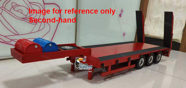 TOUCAN RC HOBBY Second Hand CN Stock Free Shipping Metal 1/14 3 Axles Trailer Semi-trailer for RC Tractor Truck Remote Control Cars