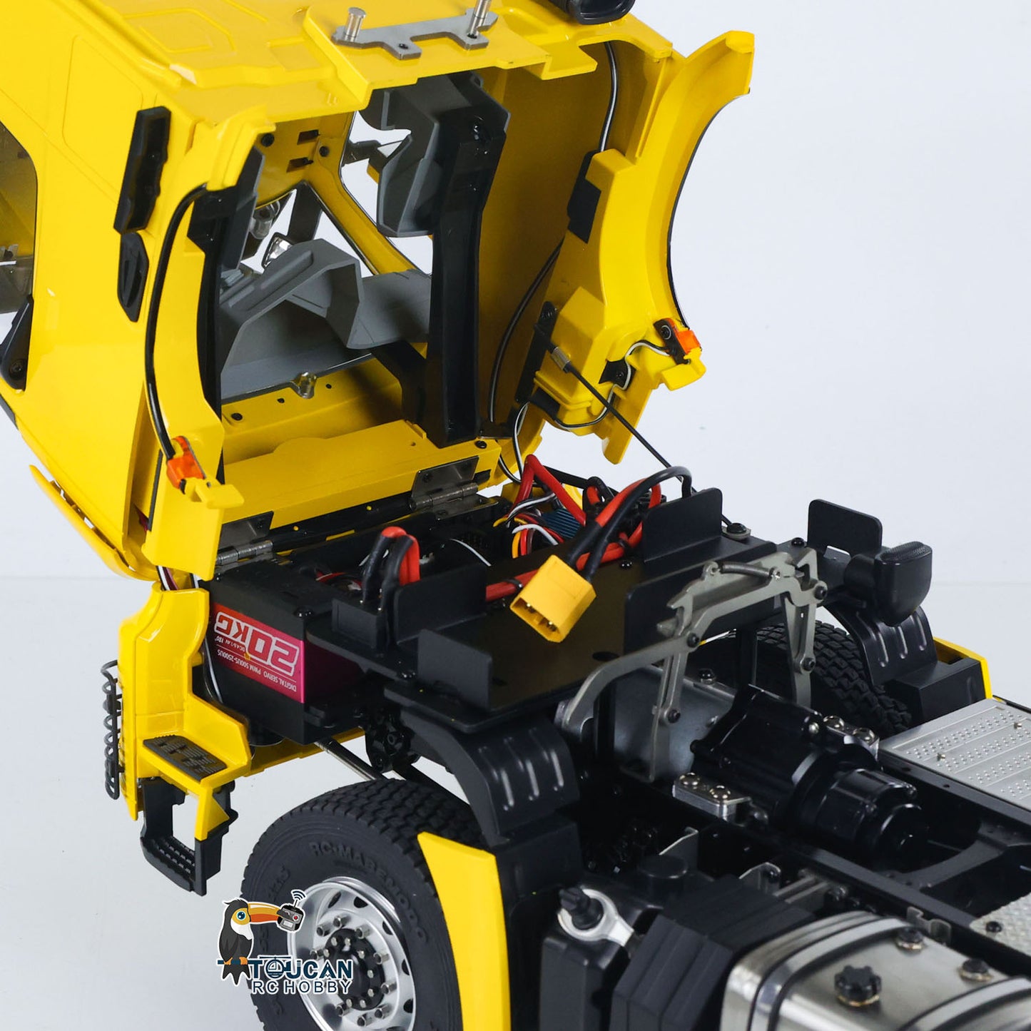 In Stock MD 1/14 6x6 Metal RC Tractor Truck 3363 Remote Controlled Lorry Car Model Construction Vehicle PNP 2Speed 10CH Radio Brush Motor ESC NO Lock Differential Axle Light Sound