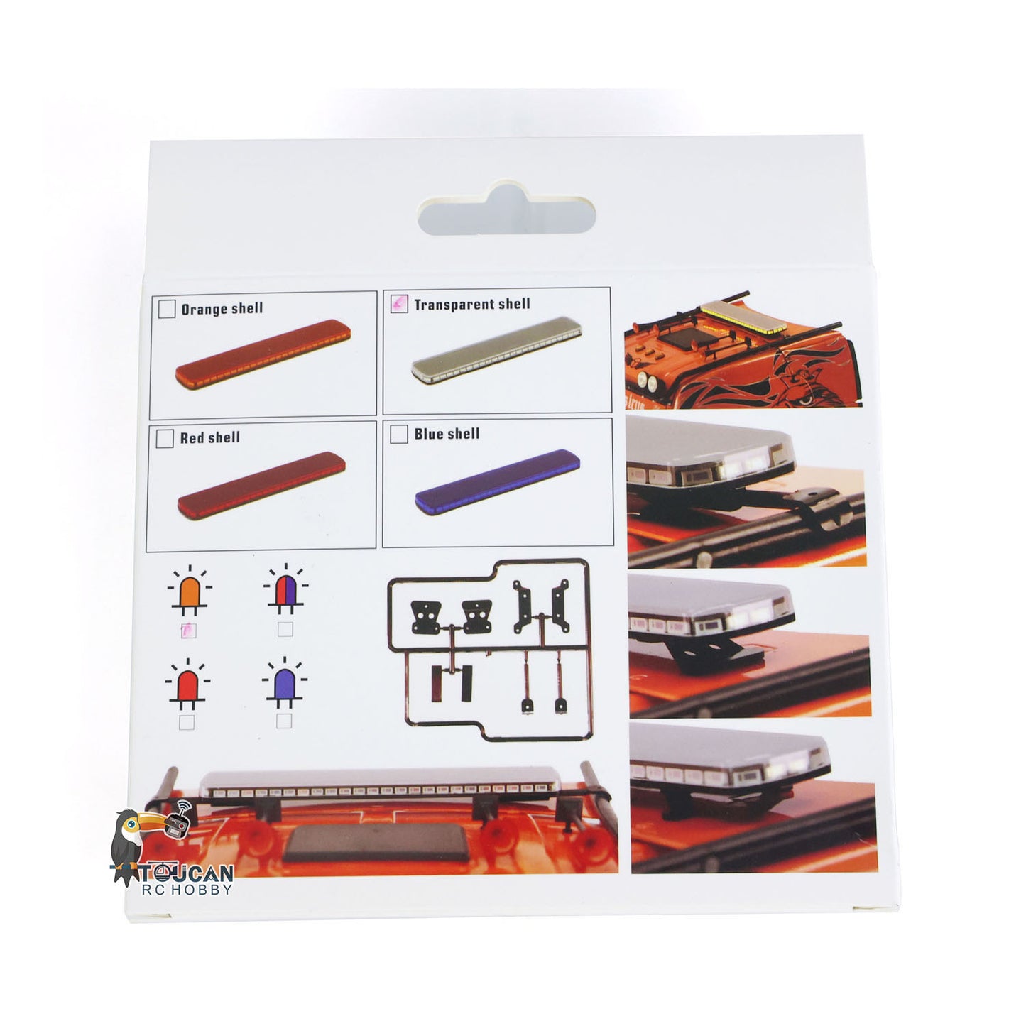 BITRC Cabin Roof Rotating Warning Light for DIY 1/14 RC Tractor Truck Lorry Car