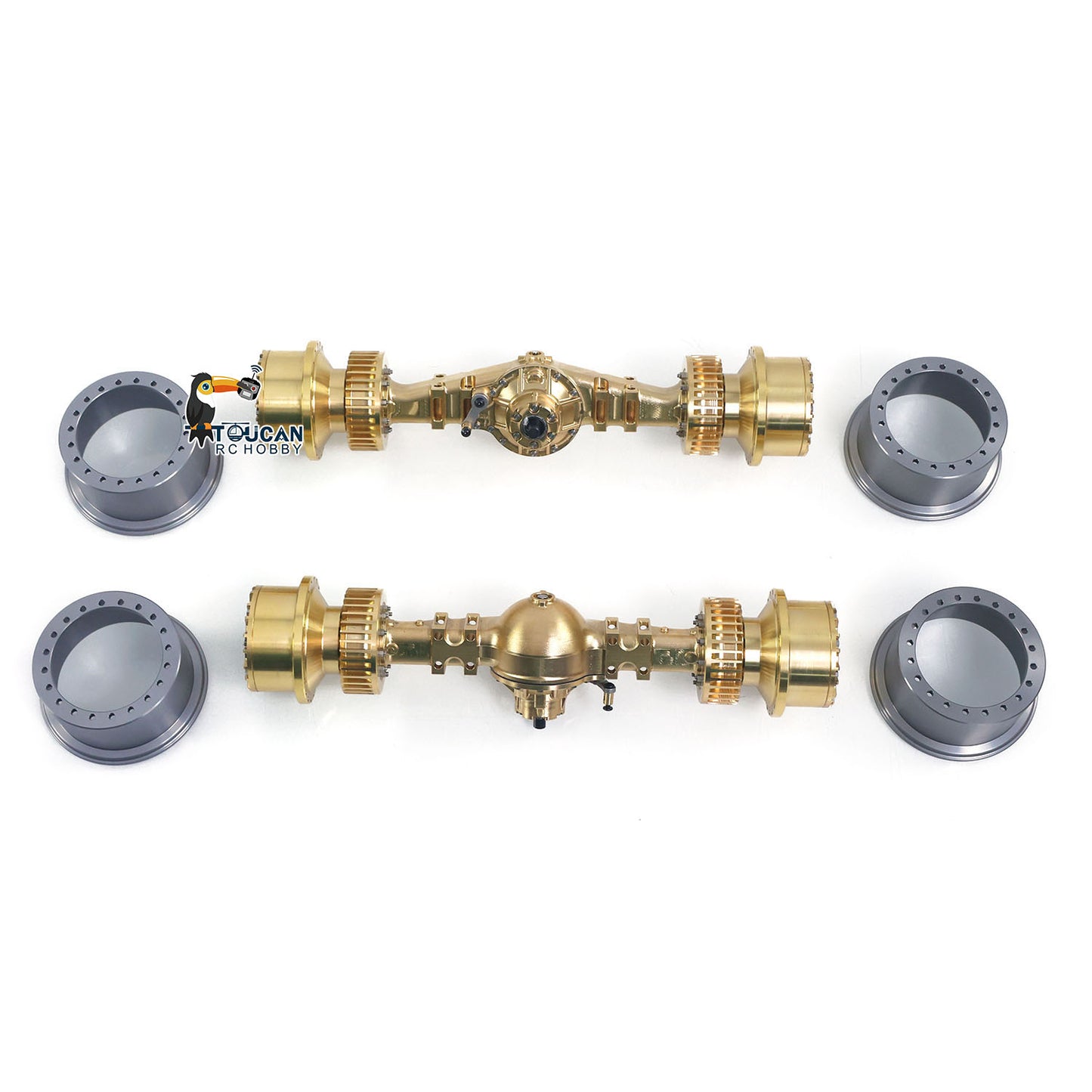 Metal Front Rear Axle Wheel Hub for JDModel 1/14 RC Hydraulic Loader ZW370 DIY Radio Controlled Construction Vehicle