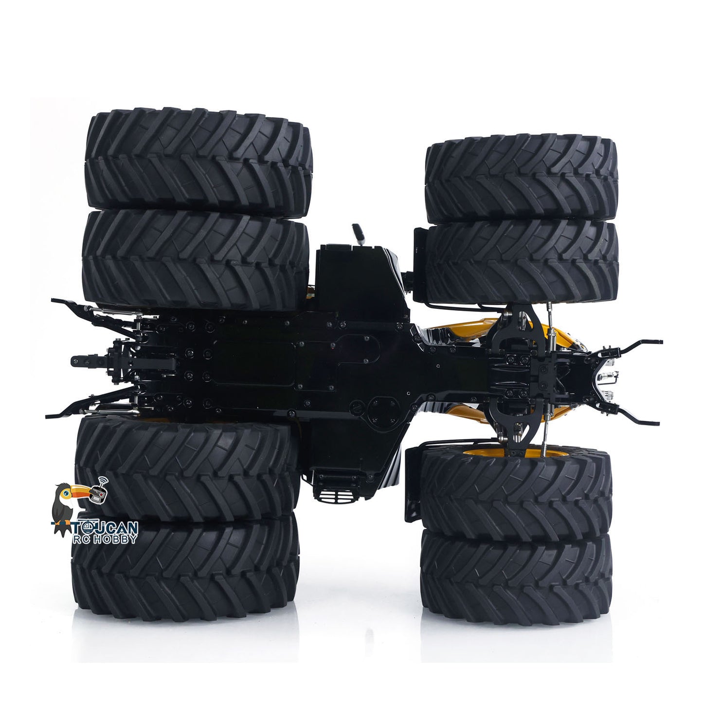 LESU AOUE 1050 4x4 Double Wheeled Farm Truck Metal 1/14 Hydraulic RC Tractor Car Light Smoking Simulation Sound Brushless Motor