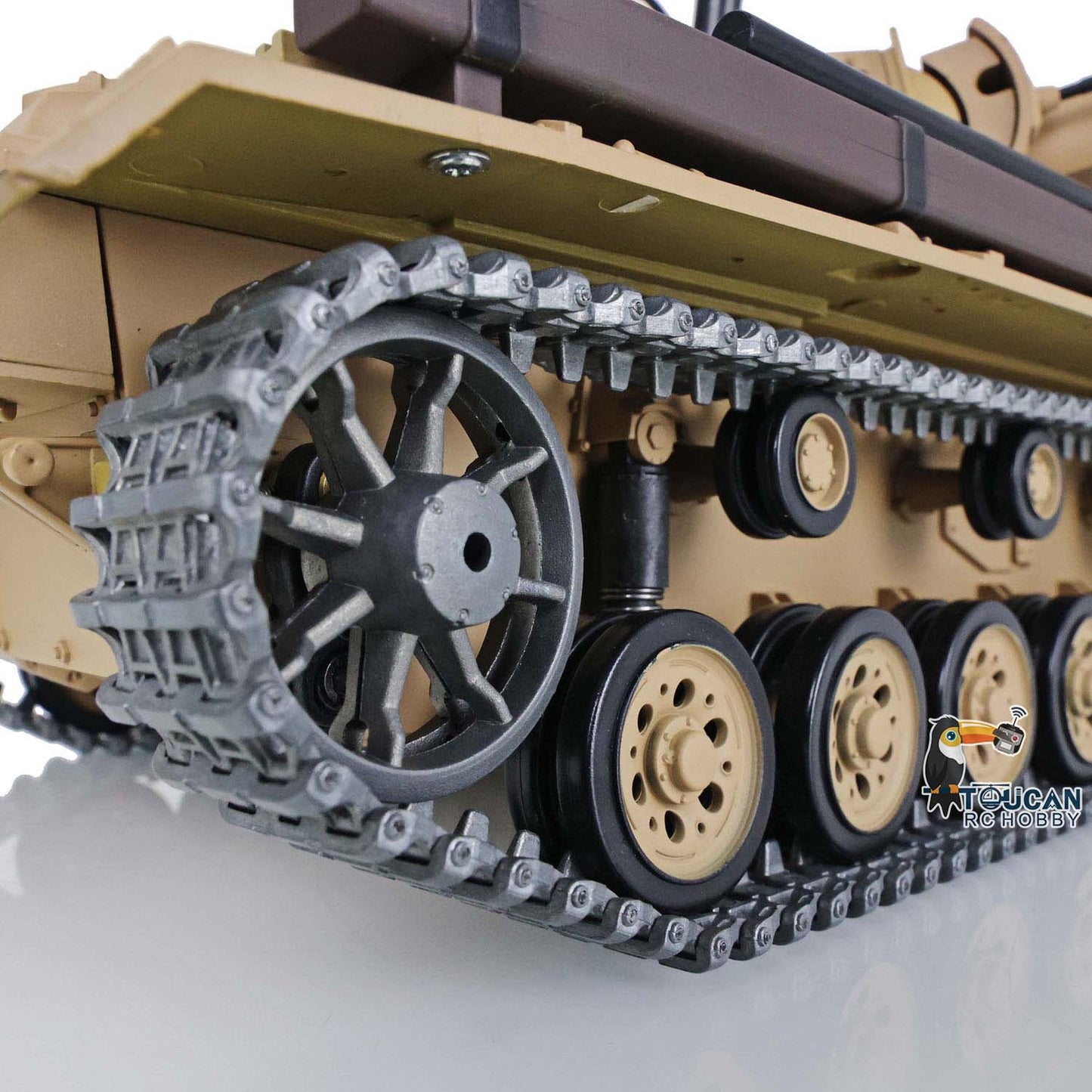 Henglong 1/16 Scale 7.0 Upgraded Panzer III H RTR RC Tank 3849 W/ 360 Degrees Turret Metal Tracks Barrel Gearbox