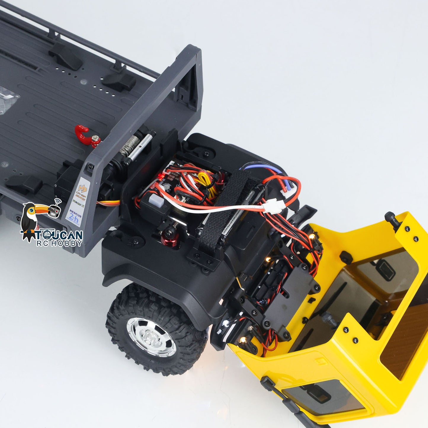 US STOCK RTR Flatbed Trailer 6WD RC Crawler 1/18 Off-Road Truck Model 2-Speed Lights Toy CR18P Electric Wireless Control Car