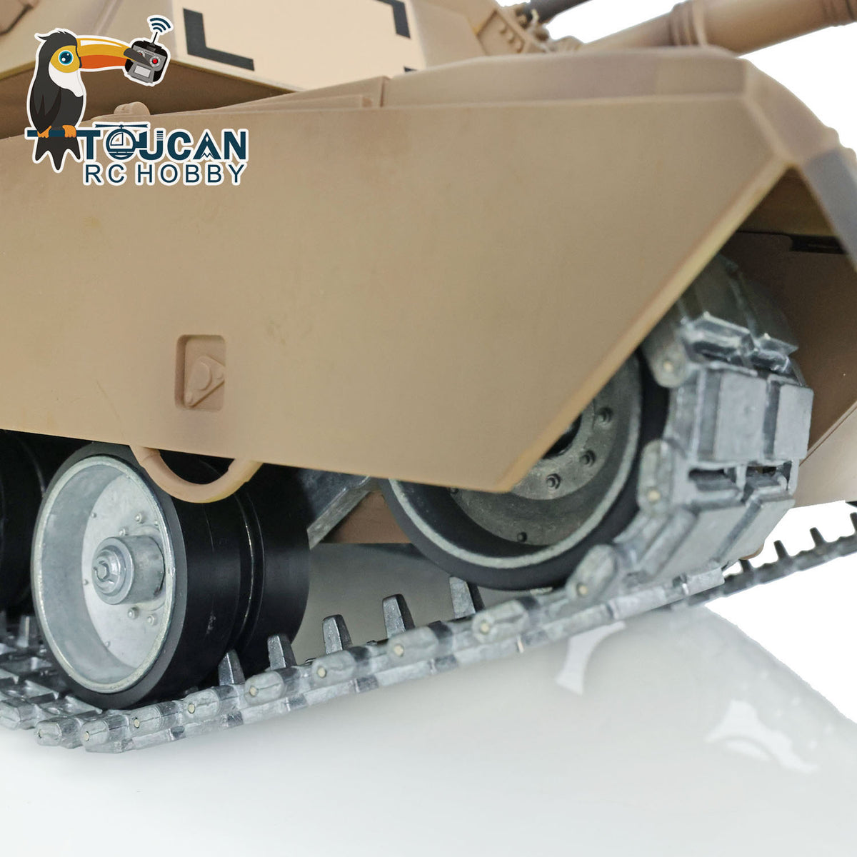 TOUCAN RC HOBBY Heng Long Abrams RC-Panzer 1/16 7.1 3918 ferngesteuertes Kettenfahrzeug mit zu öffnender Luke