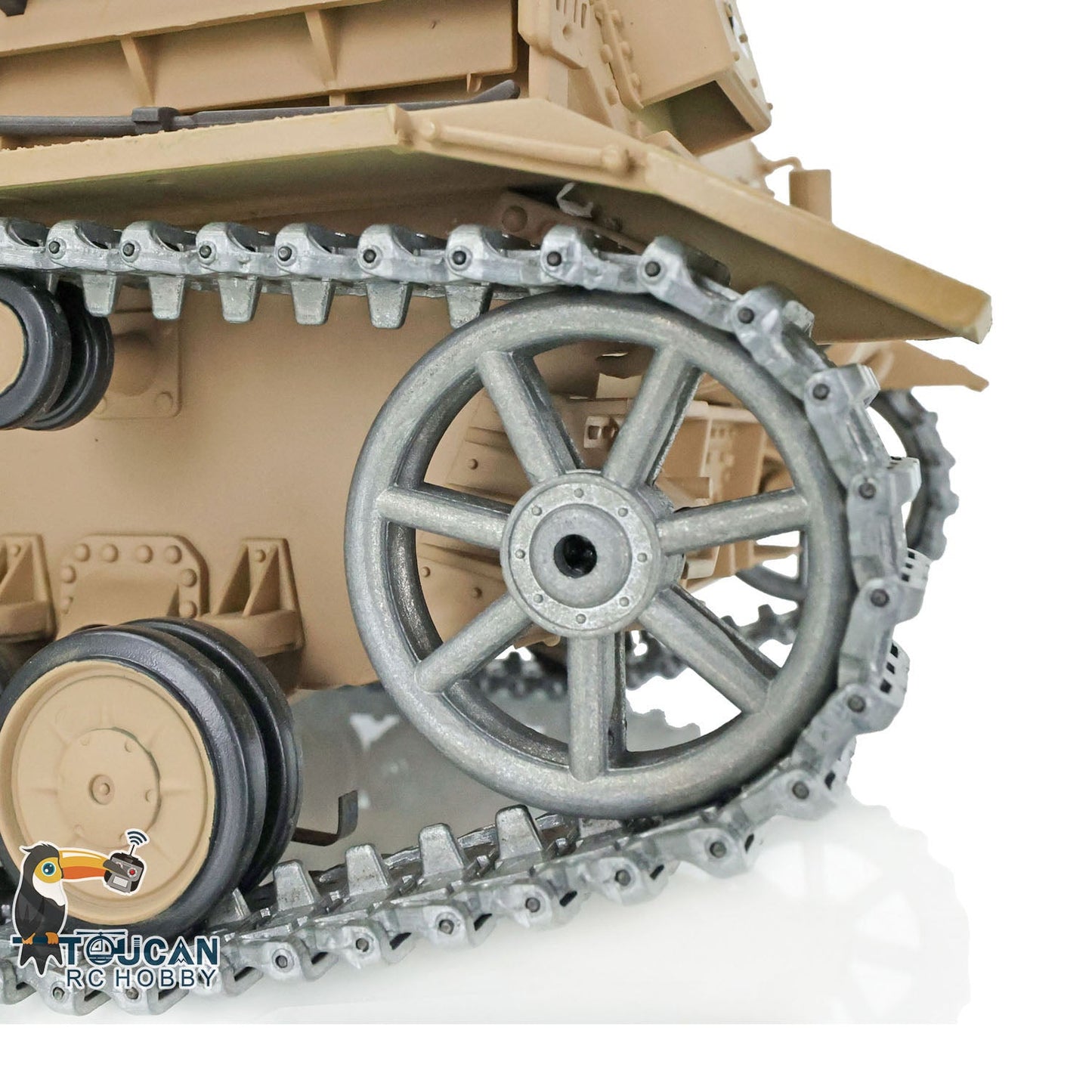 TOUCAN RC HOBBY Henglong 1/16 TK7.0 Promotion German Panzer IV F 3858 RTR RC Tank 360 Degrees Turret Smoke IR BB Metal Barrel Sprockets Idlers Wheels Tracks Gearbox
