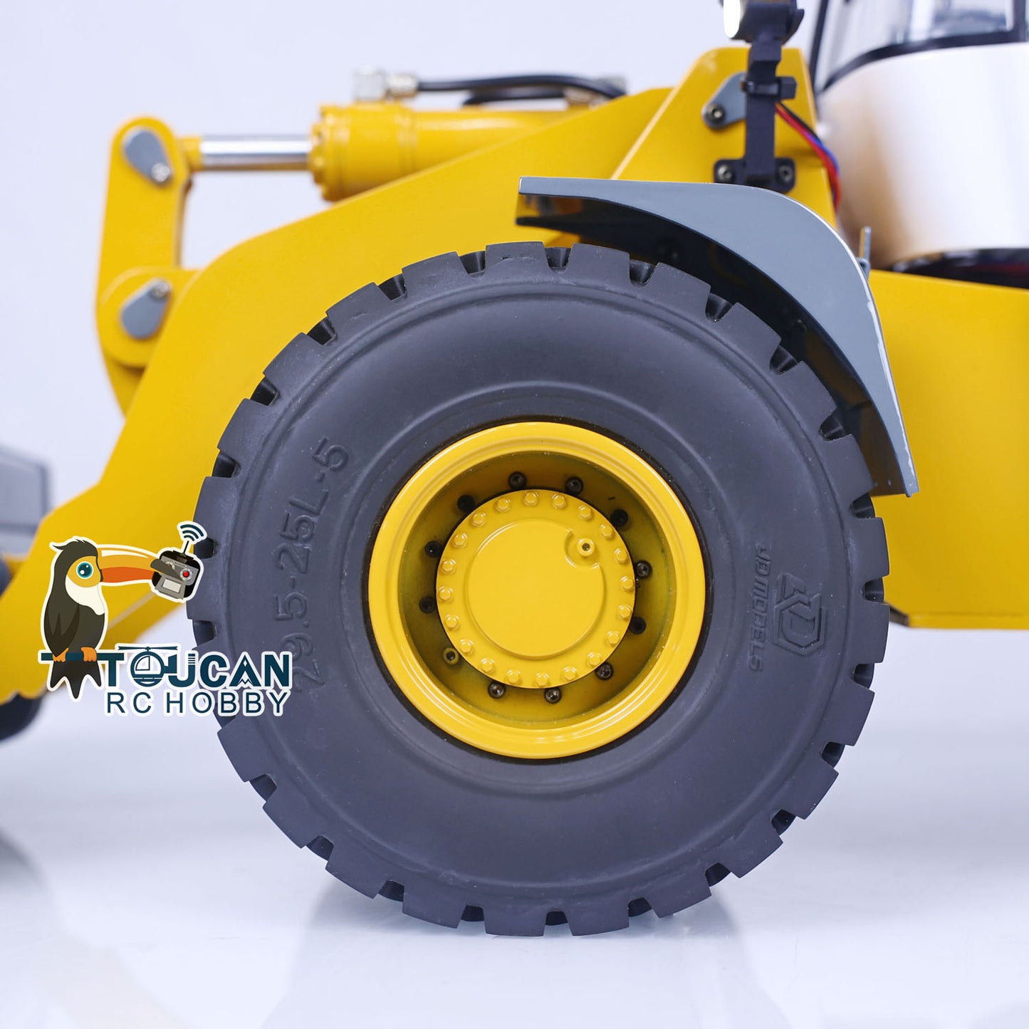 JZM Metal 1/14 580 Assembled Painted RC Hydraulic Loader Remote Control Construction Vehicles Sound Light I6S Radio