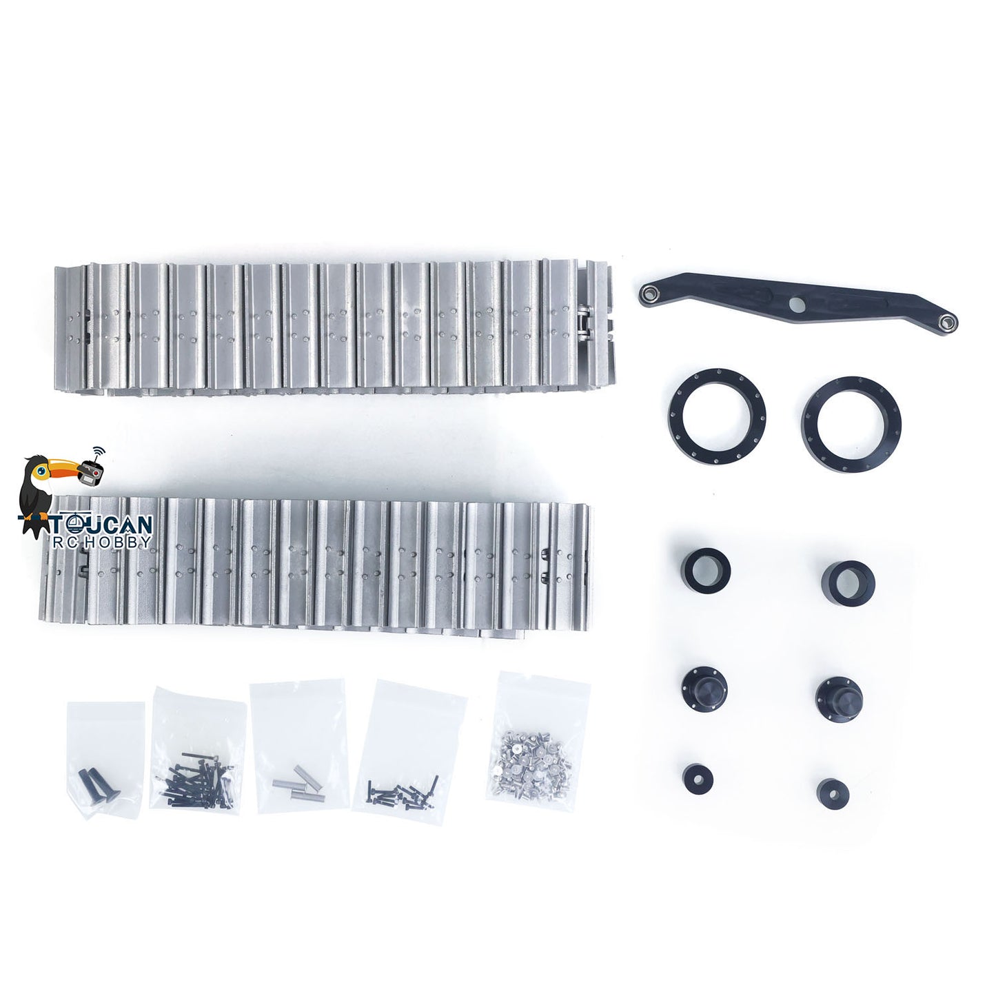 JDModel Metal Dozer Blade Fuel Tank Tracks for 1/14 JDM-98 DXR2 RC Hydraulic Bulldozer DIY Model for Construction Vehicle Enthusiast