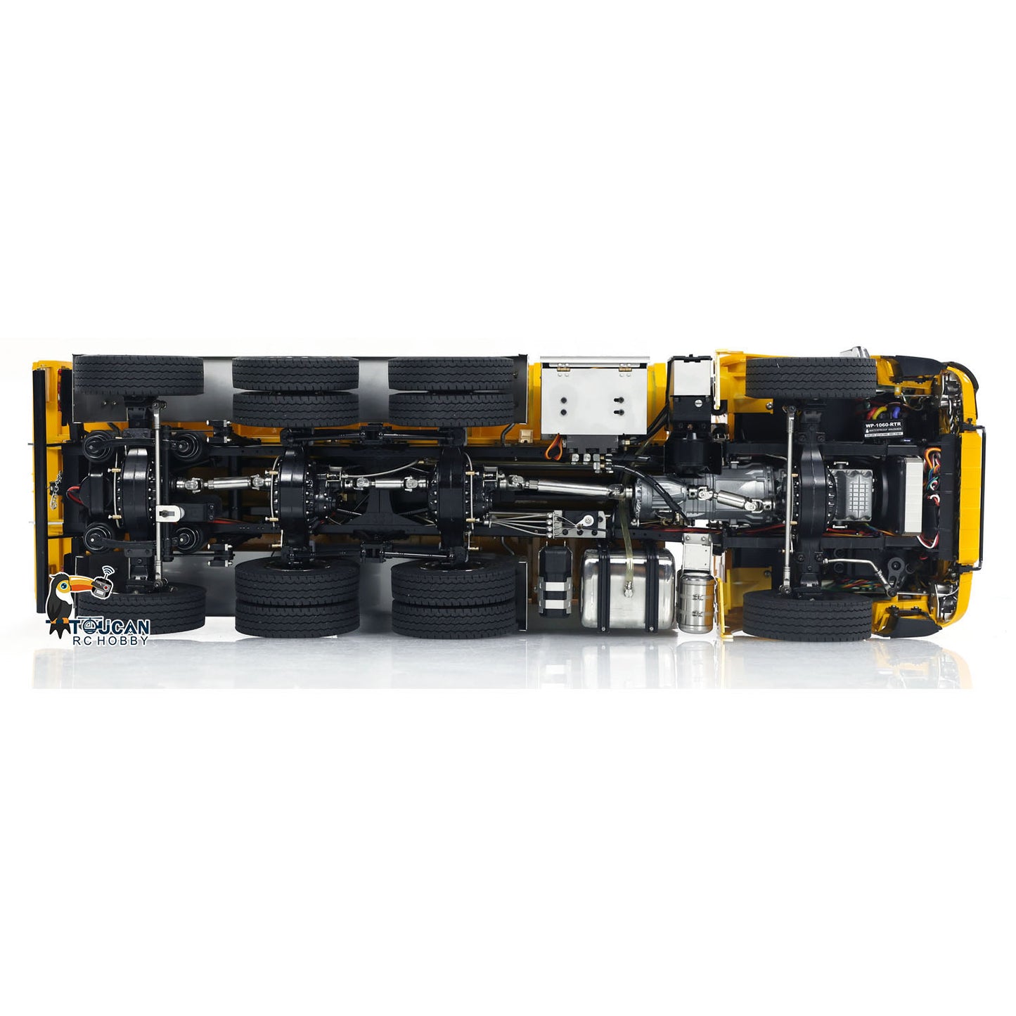 1/14 8x8 RC Hydraulic Dumper Car Roll Off Full Dump Rear Axle Steering with U-shaped High Short Standard Bucket Timber Flatbed