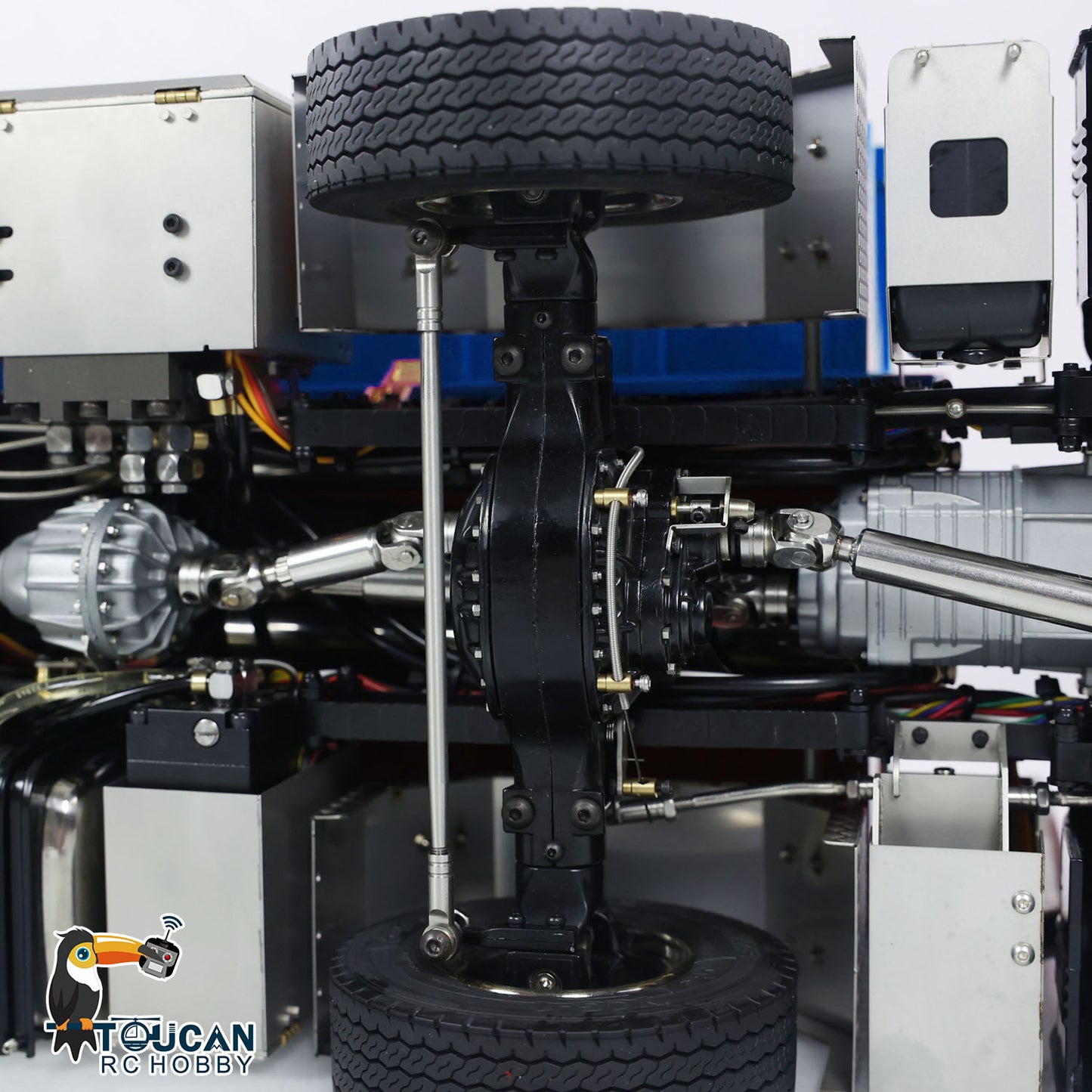 1:14 8x8 RC Hydraulic Roll On Off Dump Truck Radio Controlled Tipper Car Sounds Lights U-shaped Short High Bucket Timber Flatbed